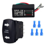 Maxbell Sturdy Rocker Switch with Terminals LED Switch for ATV Utility Vehicle Flasher Relay