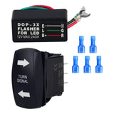 Maxbell Sturdy Rocker Switch with Terminals LED Switch for ATV Utility Vehicle Flasher Relay