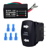 Maxbell Sturdy Rocker Switch with Terminals LED Switch for ATV Utility Vehicle Flasher Relay