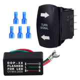 Maxbell Sturdy Rocker Switch with Terminals LED Switch for ATV Utility Vehicle Flasher Relay