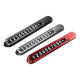 Maxbell Universal Car Parking Telephone Number Plate for Interior Accessories black