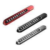 Maxbell Universal Car Parking Telephone Number Plate for Interior Accessories black