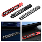 Maxbell Universal Car Parking Telephone Number Plate for Interior Accessories black