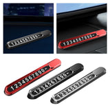 Maxbell Universal Car Parking Telephone Number Plate for Interior Accessories black