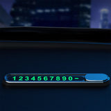 Maxbell Universal Car Parking Telephone Number Plate for Interior Accessories black