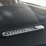 Maxbell Universal Car Parking Telephone Number Plate for Interior Accessories black