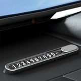 Maxbell Universal Car Parking Telephone Number Plate for Interior Accessories black