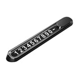 Maxbell Universal Car Parking Telephone Number Plate for Interior Accessories black