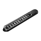 Maxbell Universal Car Parking Telephone Number Plate for Interior Accessories black