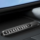 Maxbell Universal Car Parking Telephone Number Plate for Interior Accessories black