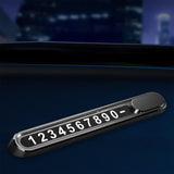 Maxbell Universal Car Parking Telephone Number Plate for Interior Accessories black