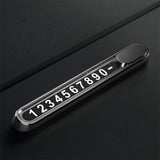 Maxbell Universal Car Parking Telephone Number Plate for Interior Accessories black