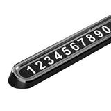 Maxbell Universal Car Parking Telephone Number Plate for Interior Accessories black