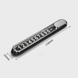 Maxbell Universal Car Parking Telephone Number Plate for Interior Accessories black