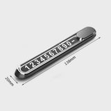 Maxbell Universal Car Parking Telephone Number Plate for Interior Accessories Argent