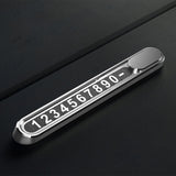 Maxbell Universal Car Parking Telephone Number Plate for Interior Accessories Argent