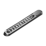 Maxbell Universal Car Parking Telephone Number Plate for Interior Accessories Argent