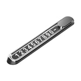 Maxbell Universal Car Parking Telephone Number Plate for Interior Accessories Argent