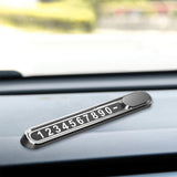 Maxbell Universal Car Parking Telephone Number Plate for Interior Accessories Argent