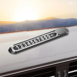 Maxbell Universal Car Parking Telephone Number Plate for Interior Accessories Argent