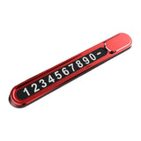 Maxbell Universal Car Parking Telephone Number Plate for Interior Accessories red