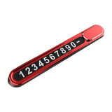 Maxbell Universal Car Parking Telephone Number Plate for Interior Accessories red