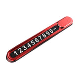Maxbell Universal Car Parking Telephone Number Plate for Interior Accessories red