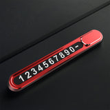 Maxbell Universal Car Parking Telephone Number Plate for Interior Accessories red