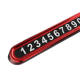 Maxbell Universal Car Parking Telephone Number Plate for Interior Accessories red