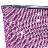 Maxbell Car Trash Can Hanging Vehicle Small Storoge Sundries Glitter Decoration Pink Rhinestones