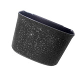 Maxbell Car Trash Can Hanging Vehicle Small Storoge Sundries Glitter Decoration Black Rhinestones