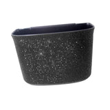 Maxbell Car Trash Can Hanging Vehicle Small Storoge Sundries Glitter Decoration Black Rhinestones