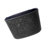 Maxbell Car Trash Can Hanging Vehicle Small Storoge Sundries Glitter Decoration Black Rhinestones