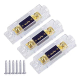 Maxbell 3 Pieces Anl Car Fuse Holder for Audio Video System Caravans Cars 200A