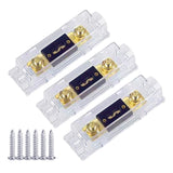 Maxbell 3 Pieces Anl Car Fuse Holder for Audio Video System Caravans Cars 80A