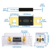 Maxbell 3 Pieces Anl Car Fuse Holder for Audio Video System Caravans Cars 80A