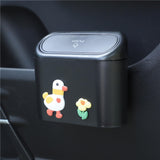 Maxbell Mini Trash Can Dustbin with Lid Garbage Can for Car Cabinet Bathroom Style B