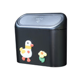 Maxbell Mini Trash Can Dustbin with Lid Garbage Can for Car Cabinet Bathroom Style B