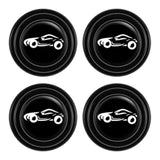 Maxbell Car Door Absorber Cushion Gasket Decorative Buffer Bumper Cushion 4x Black with Sign