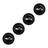 Maxbell Car Door Absorber Cushion Gasket Decorative Buffer Bumper Cushion 4x Black with Sign