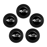 Maxbell Car Door Absorber Cushion Gasket Decorative Buffer Bumper Cushion 5x Black with Sign