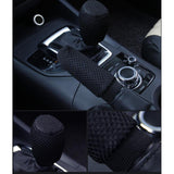 Maxbell Car Gear shifts Knob Cover with Handbrake Cover for Interior Decoration Black