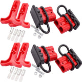 Maxbell 4x 6-8 Gauge Battery Quick Connector 50A 12V to 36V for Bike Car ATV Red