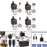 Maxbell 12V Universal Remote Battery Disconnect Switch Kill Switch for Car Style A