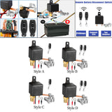 Maxbell 12V Universal Remote Battery Disconnect Switch Kill Switch for Car Style A