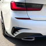 Maxbell 2 Pieces High Strength Rear Bumper Lip Spoiler for BMW G20 G28 Replaces Black