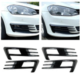 Maxbell 2Pcs Fog Light Lamp Cover Parts for Volkswagen Golf 7 MK7 2013-2016 Black