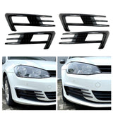 Maxbell 2Pcs Fog Light Lamp Cover Parts for Volkswagen Golf 7 MK7 2013-2016 Black