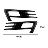 Maxbell 2Pcs Fog Light Lamp Cover Parts for Volkswagen Golf 7 MK7 2013-2016 Black