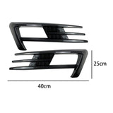 Maxbell 2Pcs Fog Light Lamp Cover Parts for Volkswagen Golf 7 MK7 2013-2016 Carbon Fiber Pattern